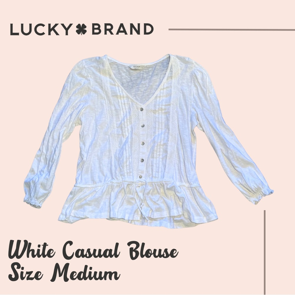 Lucky Brand - White casual blouse